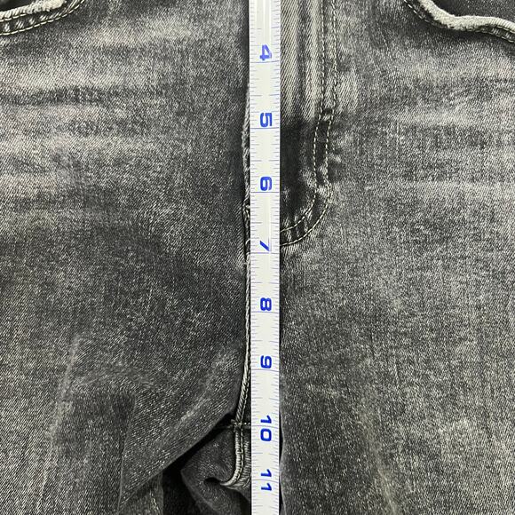 7 for All Mankind Distressed Black Wash Denim Jeans Ripped‎ Knee High Rise 26 - Picture 13 of 13